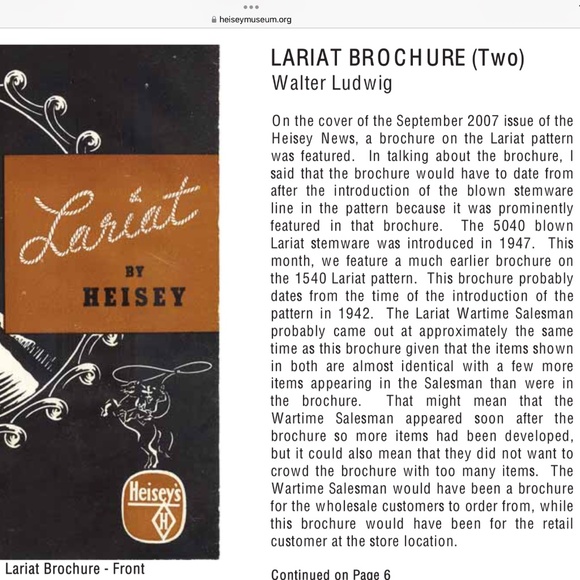 VINTAGE HEISEY LARIAT CLEAR BLOWN GLASS  LARGE CRIMPED BORDER SERVING BOWL - Picture 8 of 8